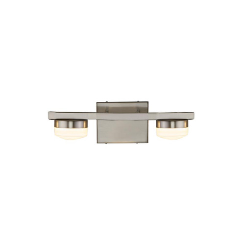 Puck 2-Light LED Bath Bar (254|FSN-8992-OPAL-NCKL)