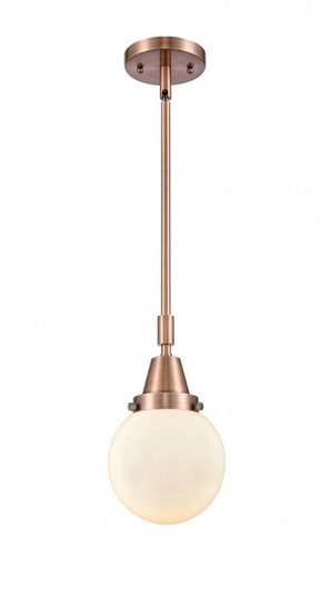 Beacon - 1 Light - 6 inch - Antique Copper - Mini Pendant (3442|447-1S-AC-G201-6-LED)