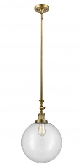 Beacon - 1 Light - 12 inch - Brushed Brass - Stem Hung - Adjustable Mini Pendant (3442|206-BB-G202-12-LED)