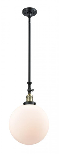 Beacon - 1 Light - 12 inch - Black Antique Brass - Stem Hung - Adjustable Mini Pendant (3442|206-BAB-G201-12)