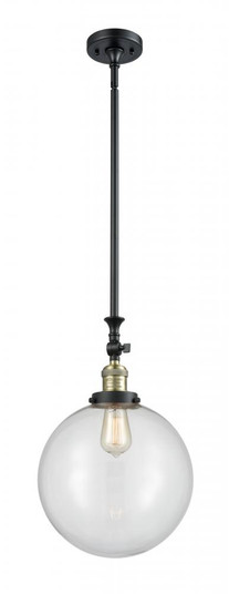 Beacon - 1 Light - 12 inch - Black Antique Brass - Stem Hung - Adjustable Mini Pendant (3442|206-BAB-G202-12)