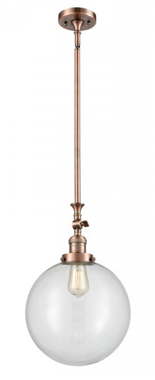 Beacon - 1 Light - 12 inch - Antique Copper - Stem Hung - Adjustable Mini Pendant (3442|206-AC-G202-12-LED)