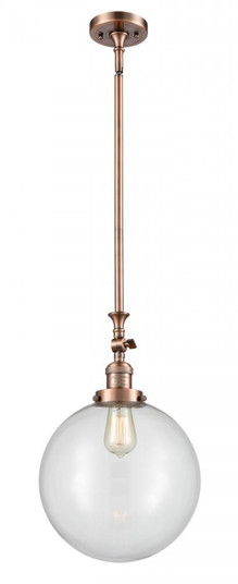 Beacon - 1 Light - 12 inch - Antique Copper - Stem Hung - Mini Pendant (3442|206-AC-G202-12)
