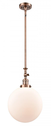 Beacon - 1 Light - 12 inch - Antique Copper - Stem Hung - Adjustable Mini Pendant (3442|206-AC-G201-12)