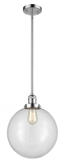 Beacon - 1 Light - 12 inch - Polished Chrome - Stem Hung - Mini Pendant (3442|201S-PC-G202-12-LED)