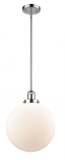 Beacon - 1 Light - 12 inch - Polished Chrome - Stem Hung - Mini Pendant (3442|201S-PC-G201-12-LED)