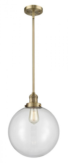 Beacon - 1 Light - 12 inch - Brushed Brass - Stem Hung - Mini Pendant (3442|201S-BB-G202-12)