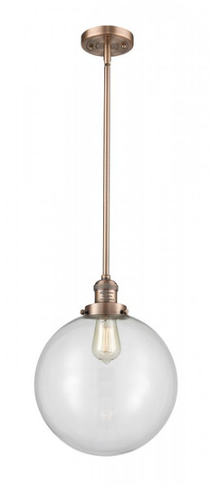 Beacon - 1 Light - 12 inch - Antique Copper - Stem Hung - Mini Pendant (3442|201S-AC-G202-12)