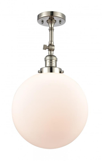 Beacon - 1 Light - 12 inch - Polished Nickel - Adjustable Semi-Flush Mount (3442|201F-PN-G201-12)