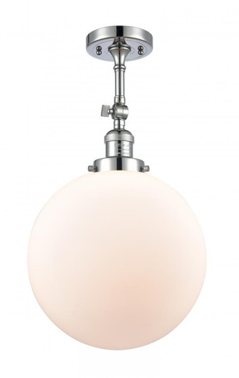 Beacon - 1 Light - 12 inch - Polished Chrome - Adjustable Semi-Flush Mount (3442|201F-PC-G201-12-LED)