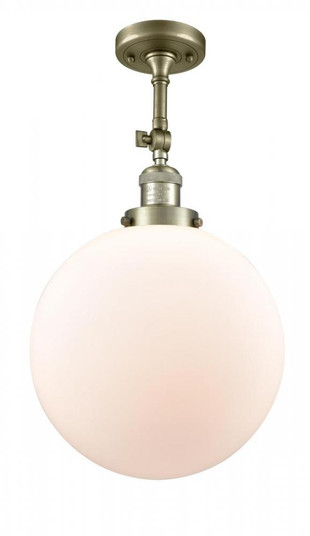 Beacon - 1 Light - 12 inch - Antique Brass - Adjustable Semi-Flush Mount (3442|201F-AB-G201-12-LED)