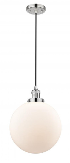 Beacon - 1 Light - 12 inch - Polished Nickel - Cord hung - Mini Pendant (3442|201C-PN-G201-12)