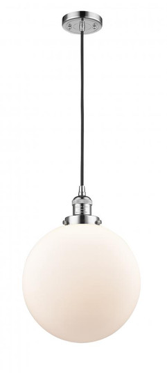 Beacon - 1 Light - 12 inch - Polished Chrome - Cord hung - Mini Pendant (3442|201C-PC-G201-12)