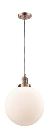 Beacon - 1 Light - 12 inch - Antique Copper - Cord hung - Mini Pendant (3442|201C-AC-G201-12)