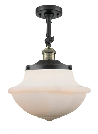Oxford - 1 Light - 12 inch - Black Antique Brass - Adjustable Semi-Flush Mount (3442|201F-BAB-G541)