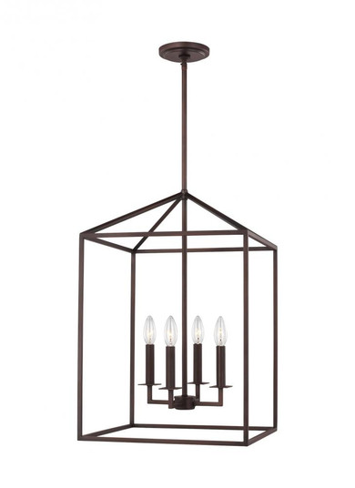 Perryton transitional 4-light indoor dimmable medium ceiling pendant hanging chandelier light in bro (38|5115004-710)