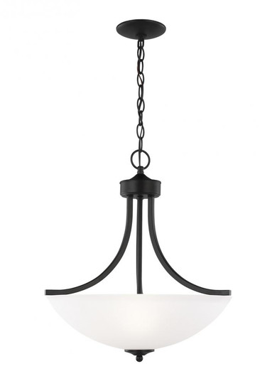 Geary transitional 3-light LED indoor dimmable ceiling pendant hanging chandelier pendant light in m (38|6616503EN3-112)