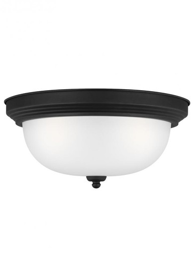 Geary transitional 3-light LED indoor dimmable ceiling flush mount fixture in midnight black finish (38|77065EN3-112)