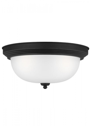 Geary transitional 3-light indoor dimmable ceiling flush mount fixture in midnight black finish with (38|77065-112)