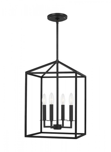 Perryton transitional 4-light indoor dimmable small ceiling pendant hanging chandelier light in midn (38|5215004-112)