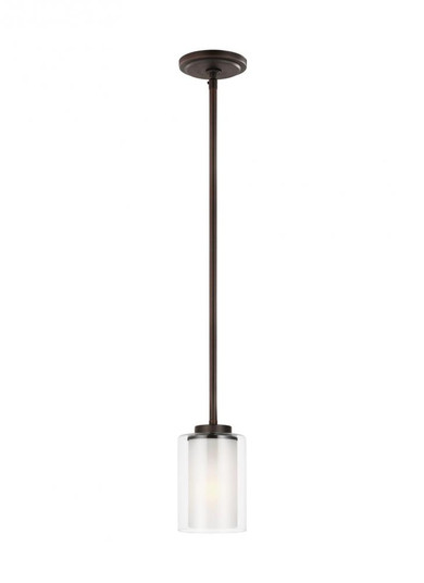 Elmwood Park traditional 1-light indoor dimmable ceiling hanging single pendant light in bronze fini (38|6137301-710)