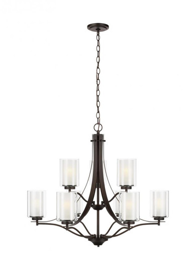 Elmwood Park traditional 9-light indoor dimmable ceiling chandelier pendant light in bronze finish w (38|3137309-710)