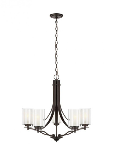 Elmwood Park traditional 5-light indoor dimmable ceiling chandelier pendant light in bronze finish w (38|3137305-710)