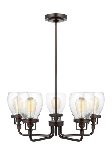 Belton transitional 5-light indoor dimmable ceiling up chandelier pendant light in bronze finish wit (38|3214505-710)