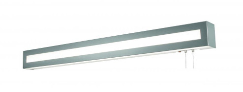 Hayes - Overbed Light Fixture - 3 Ft. - Satin Nickel Finish - White Metal/Acrylic Shade (1|HAYB3740L30ENSN)