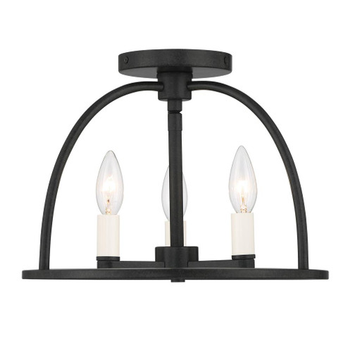 Abbott 13.75'' Black Semi Flush Mount (205|ABB-3003-BK_CEILING)