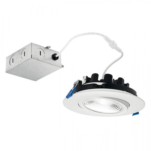 Direct-to-Ceiling 6 inch Round Gimbal 27K LED Downlight in White (10687|DLGM06R2790WHT)