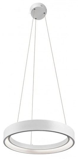 Fornello 2.25'' LED Pendant in Textured White and Glossy White Interior (10687|83452)