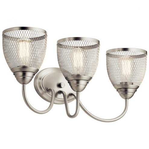 Voclain 24'' 3 Light Vanity Light with Mesh Shade in Brushed Nickel (10687|55043NI)