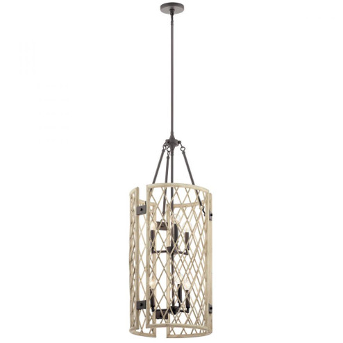 Oana™ 6 Light Foyer Chandelier White Washed Wood (10687|52079WWW)