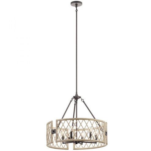 Oana™ 6 Light Chandelier White Washed Wood (10687|52077WWW)