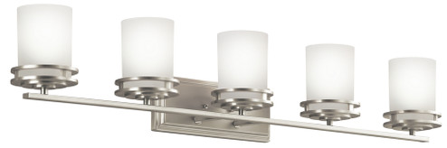 Hendrik 43'' 5 Light Vanity Light with Satin Etched Cased Opal Brushed Nickel (10687|5085NI)