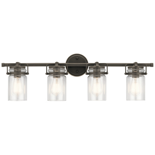 Brinley 32.25'' 4 Light Vanity Light with Clear Glass in Olde Bronze (10687|45690OZ)