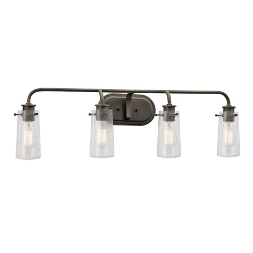 Braelyn 44'' 4 Light Vanity Light with Clear Seeded Glass Olde Bronze (10687|45460OZ)