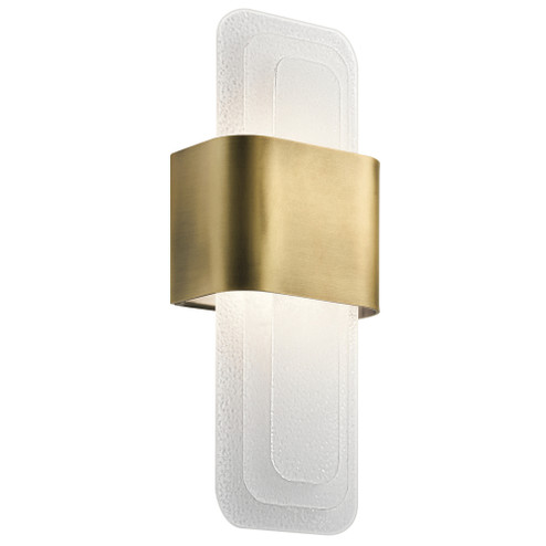 Serene 17'' LED Wall Sconce with Textured White Vitro Mica Diffuser in Natural Brass (10687|44162NBRLED)