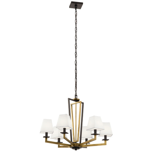 Dancar™ 28'' 6 Light Chandelier Natural Brass (10687|44022NBR)