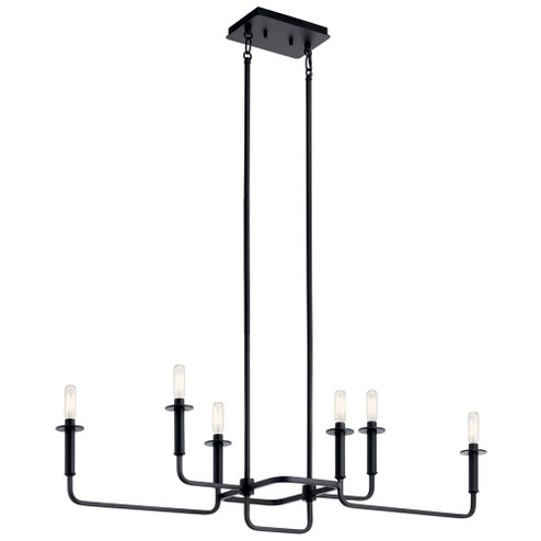Linear Chandelier 6Lt (10687|43362BK)