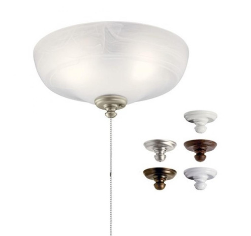 Large Bowl LED Alabaster Swirl Light Kit Multiple (10687|380014MUL)