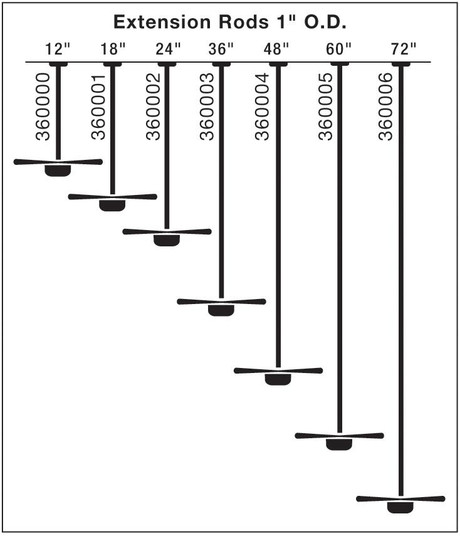 Fan Down Rod 18 Inch (10687|360001WCP)