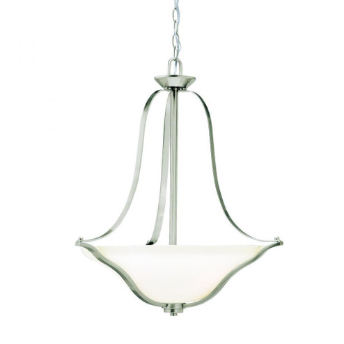 Langford™ 3 Light Inverted Pendant with LED Bulbs Brushed Nickel (10687|3384NIL18)