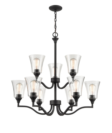 Caily 9-Light Chandelier Ceiling Light Matte Black (670|2119-MB)