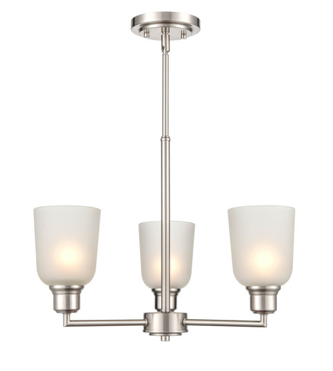 Amberle 3-Light Chandelier Ceiling Light Brushed Nickel (670|2813-BN)