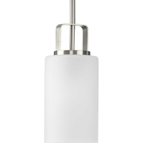 League Collection One-Light Brushed Nickel and Etched Glass Modern Farmhouse Mini-Pendant Hanging Li (149|P500341-009)