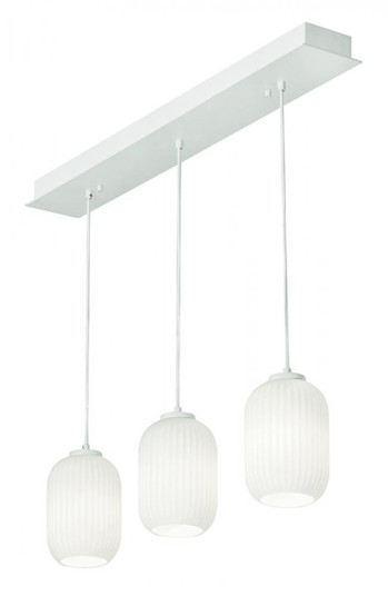 Callie 3 Light Linear Pendant,120V,White (1|CALP05WHLNR3)