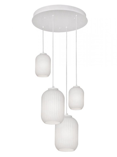 Callie 4 Light Round Pendant,120V,White (1|CALP99WHRND4)