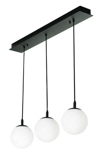 Loretto 3 Light Linear Pendant,120V,Black (1|LRTP07MBBKLNR3)